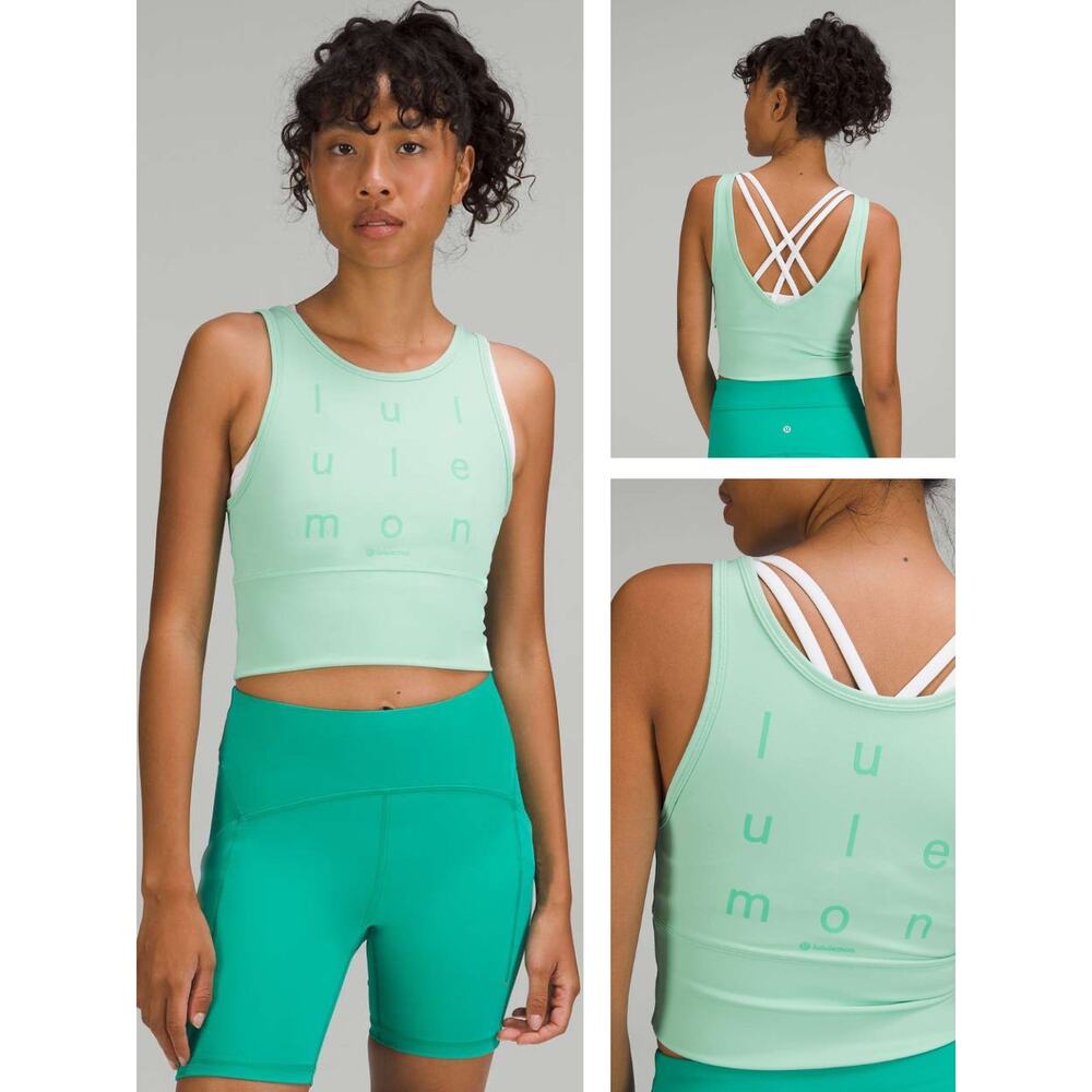 LULULEMON Power Pivot Everlux Tank Top Motif Wild Size 0 Mint
